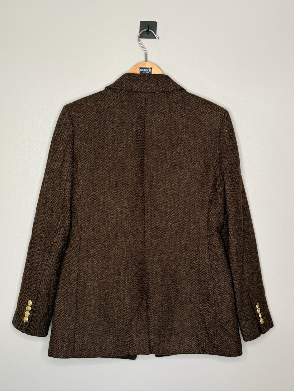 J. Crew Willa 100% Wool Tweed Herringbone Single Breasted Blazer Women’s Size 6 - Picture 5 of 9